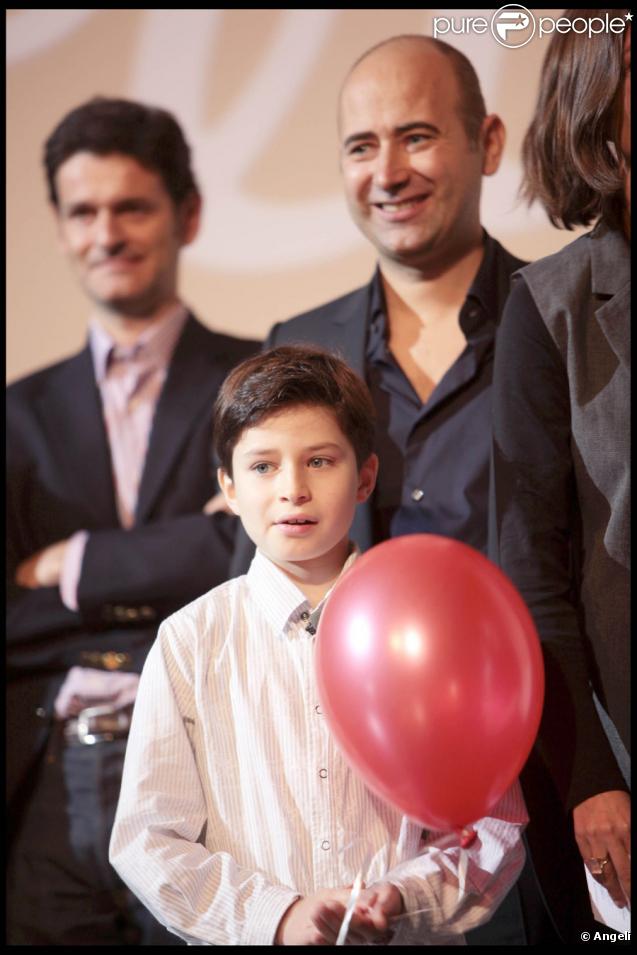 Laurent Tirard et Maxime Godart lors de la première du Petit Nicolas le 20 septembre 2009 à Paris