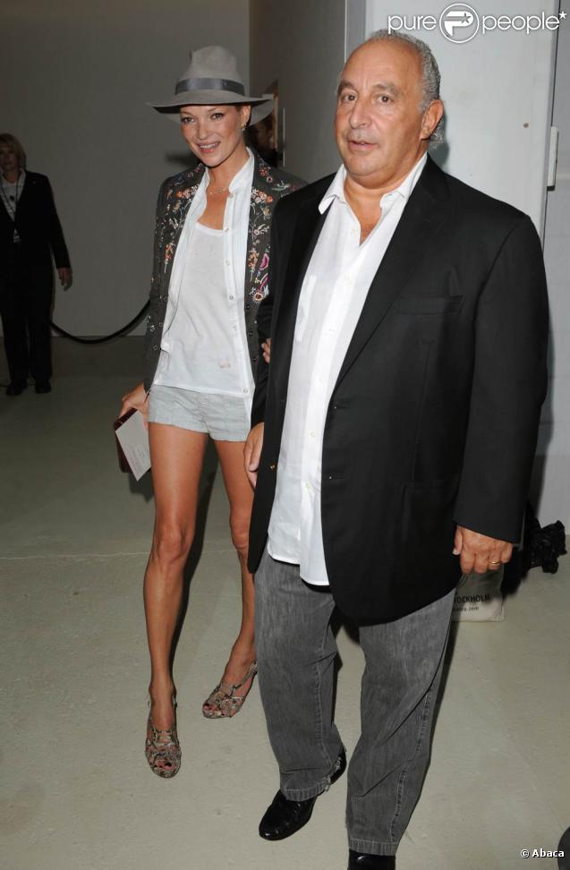 Kate Moss et Philip Green au défilé Top Shop, le 20 septembre 2009 à Londres