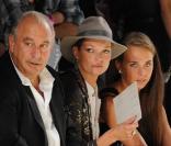 Kate Moss et Philip Green au défilé Top Shop, le 20 septembre 2009 à Londres