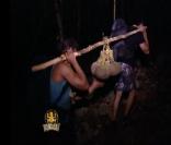 En plein nuit, avec l'humidité de la forêt, les aventuriers doivent porter 200 kilos ! 