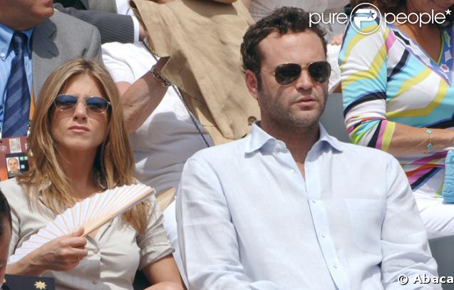 Jennifer Aniston et Vince Vaughn à Roland-Garros