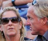 Chris Evert et Greg Norman à l'US open en septembre 2008 