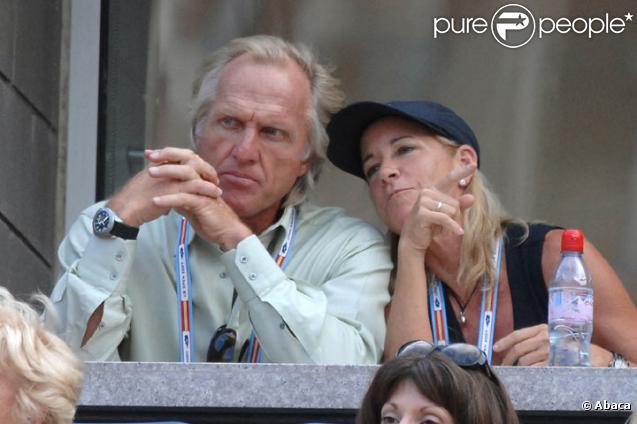 Chris Evert et Greg Norman en septembre 2007 