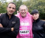 Nikos et Anne-Gaëlle Riccio lors de la course Odyssea au profit de la lutte contre le cancer du sein sur l'esplanade du château de Vincennes le 4 octobre 2009