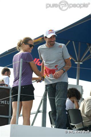 Laure Manaudou et Luc Alphand lors de l'événement Flugtag Red Bull à Marseille le 27 septembre 2009