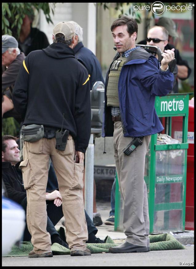 Jon Hamm sur le tournage de  The Town , à Boston, le 10 octobre 2009 !