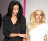Lindsay Lohan et Estrella Archs présentent la nouvelle collection Ungaro. 04/10/09 