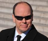 Le Prince Albert aux obsèques d'Henri Salvador, samedi 16 février 2008, en l'église de la Madeleine