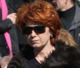 Véronique Genest et son mari aux obsèques d'Henri Salvador, samedi 16 février 2008, en l'église de la Madeleine