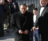 Elie Semoun aux obsèques d'Henri Salvador, samedi 16 février 2008, en l'église de la Madeleine
