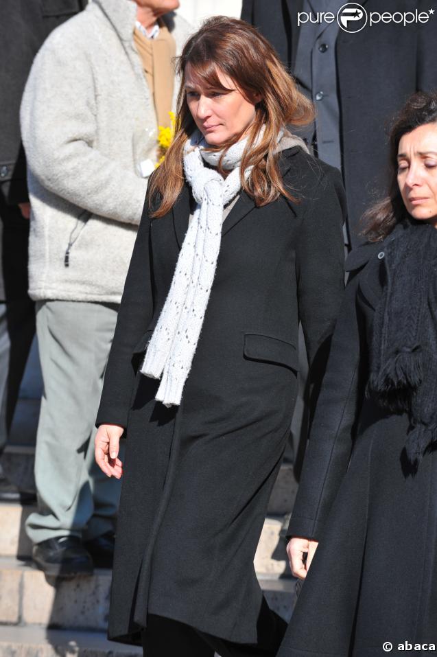 Daniela Lumbroso aux obsèques d'Henri Salvador, samedi 16 février 2008, en l'église de la Madeleine
