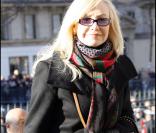 Michèle Torr aux obsèques d'Henri Salvador, samedi 16 février 2008, en l'église de la Madeleine