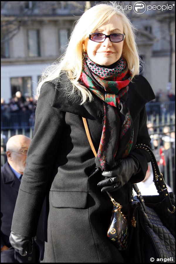 Michèle Torr aux obsèques d'Henri Salvador, samedi 16 février 2008, en l'église de la Madeleine