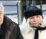 Michel Chevalet et son épouse aux obsèques d'Henri Salvador, samedi 16 février 2008, en l'église de la Madeleine