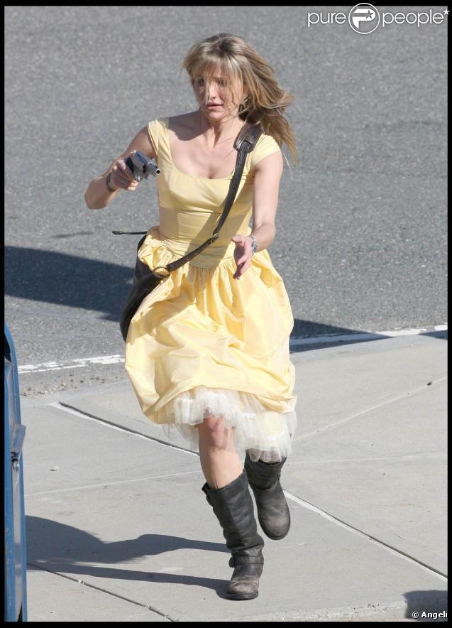 Cameron Diaz sur le tournage de  Wichita , à Boston, le 12 octobre 2009 !