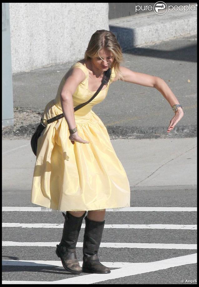 Cameron Diaz sur le tournage de  Wichita , à Boston, le 12 octobre 2009 !