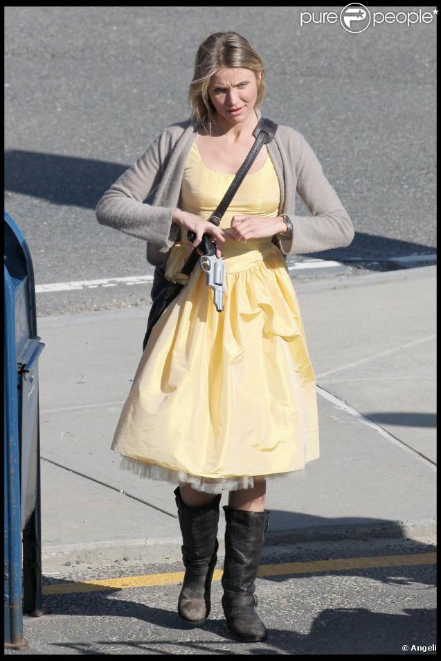 Cameron Diaz sur le tournage de  Wichita , à Boston, le 12 octobre 2009 !