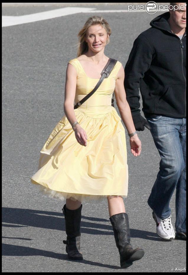 Cameron Diaz sur le tournage de  Wichita , à Boston, le 12 octobre 2009 !