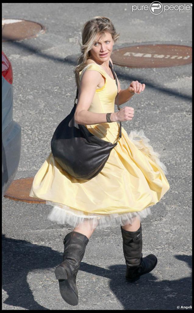 Cameron Diaz sur le tournage de  Wichita , à Boston, le 12 octobre 2009 !