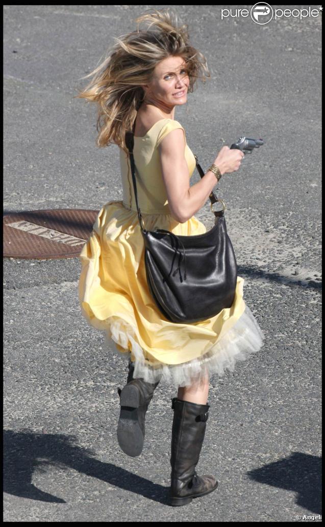 Cameron Diaz sur le tournage de  Wichita , à Boston, le 12 octobre 2009 !