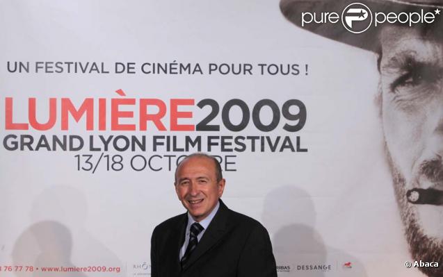 Garard Collomb (maire de Lyon) à l'inauguration du festival Lumière 2009, le 13 octobre à Lyon.