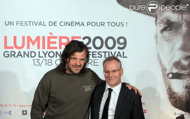 Emir Kusturica et Thierry Frémaux à l'inauguration du festival Lumière 2009, le 13 octobre à Lyon.