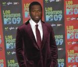 50 Cent à l'occasion de la soirée Los Premios MTV, le 15 octobre 2009, aux studios Universal de Los Angeles.