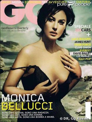 Monica Bellucci sur la couverture de GQ Italie 