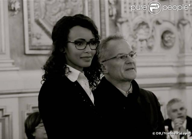 Sonia Rolland et Thierry Frémaux lors du gala de charité organisé par l'association Maïsha à Lyon le 18 octobre 2009