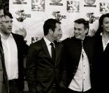 Simon Abkarian, Jalil Lespert, Bernard Montiel et Sonia Rolland lors du gala de charité organisé par l'association Maïsha à Lyon le 18 octobre 2009