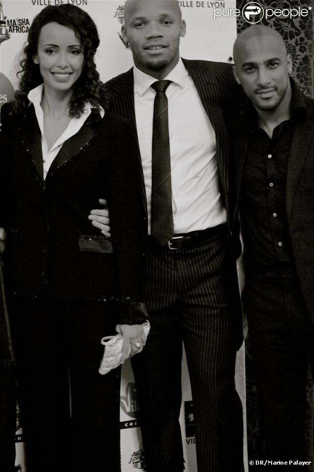 Sonia Rolland, Jean-Alain Bousmong et Stomy Bugsy lors du gala de charité organisé par l'association Maïsha à Lyon le 18 octobre 2009