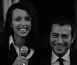 Sonia Rolland et Bernard Montiel lors du gala de charité organisé par l'association Maïsha à Lyon le 18 octobre 2009