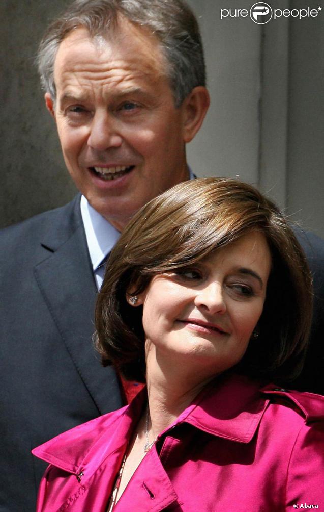 Tony Blair et sa femme Cherie 