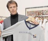 Emmanuel Philibert de Savoie présente sa nouvelle collection de vêtements, à Milan. 21/10/09
