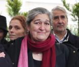 Marie-Christine Ferré lors de l'inauguration de la place et du square de son défunt mari Léo Ferré. Paris, le 24 octobre 2009