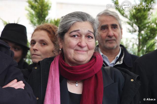 Marie-Christine Ferré lors de l'inauguration de la place et du square de son défunt mari Léo Ferré. Paris, le 24 octobre 2009