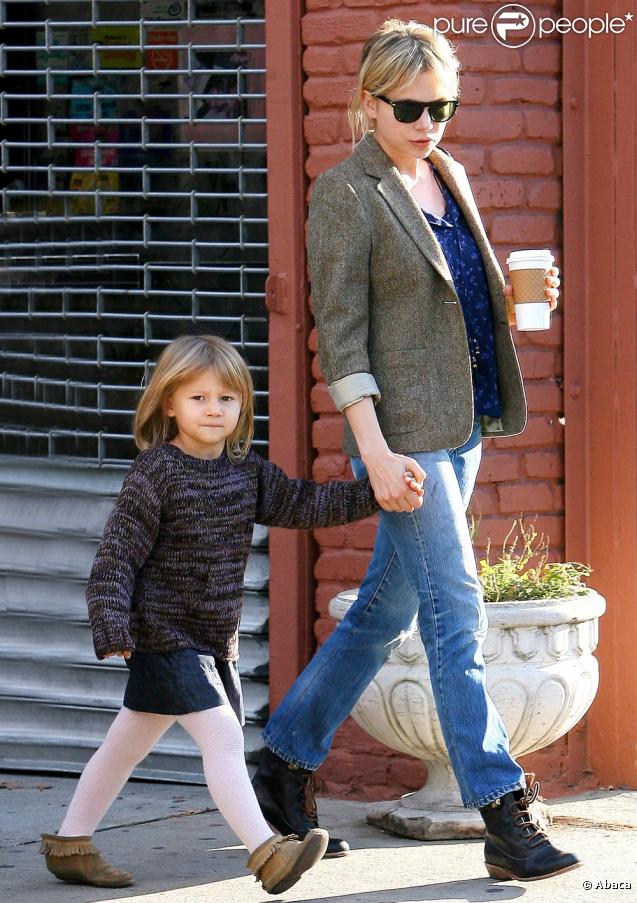 Michelle Williams et Matilda dans les rues de New York le 30 octobre