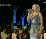 Katherine Jenkins interpète le tube d'Evanescence,  Bring me to life , le 12 septmbre à Londres