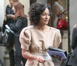 Tracee Ellis Ross arrive au Château Marmont pour une soirée de gala et un défilé de mode. 30/10/09