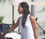 Barbara Becker et son fils Elias dans un supermarché à Miami Beach
