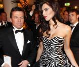 Lothar Matthäus et sa femme Liliana Chudinova au 28e Bal des Sportifs allemands, à Francfort, le 7 novembre 2009