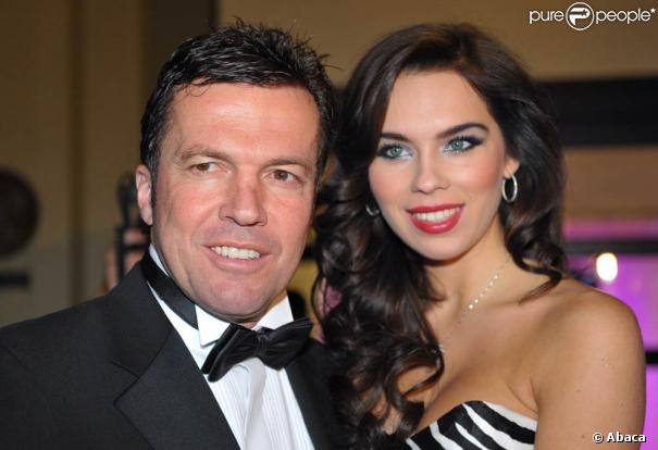 Lothar Matthäus et sa femme Liliana Chudinova au 28e Bal des Sportifs allemands, à Francfort, le 7 novembre 2009