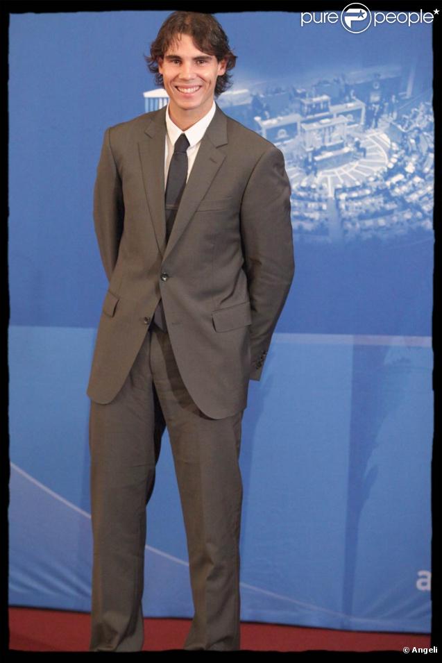 Rafael Nadal, lors de la remise des Prix 2008 de l'Académie des Sports, à l'Assemblée Nationale, à Paris, le 9 novembre 2009.