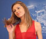 La jolie escrimeuse italienne Valentina Vezzali, lors de la remise des Prix 2008 de l'Académie des Sports, à l'Assemblée Nationale, à Paris, le 9 novembre 2009.