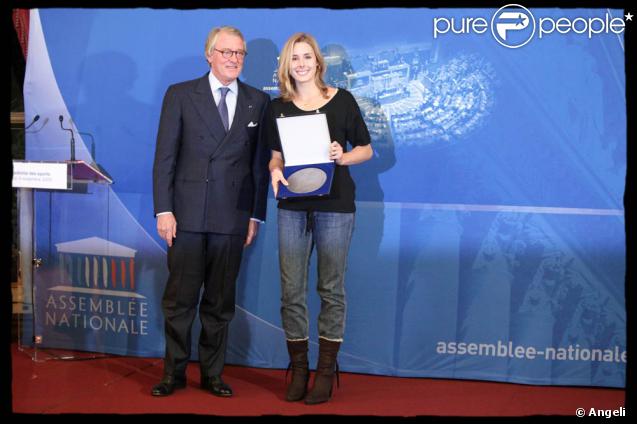 Alizé Cornet, lors de la remise des Prix 2008 de l'Académie des Sports, à l'Assemblée Nationale, à Paris, le 9 novembre 2009.