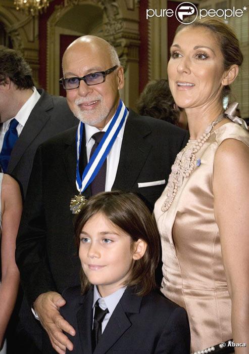 Céline Dion avec René et René-Charles en juin 2009 