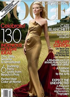 Cate Blanchett en couverture de  Vogue .