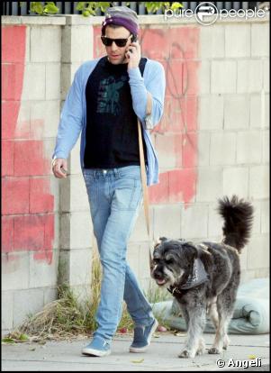 Zachary Quinto, dans les rues de Silverlake, en Californie, promène son chien... Et toujours pas de girlfriend dans sa vie ! Aidons-le, il y a urgence !