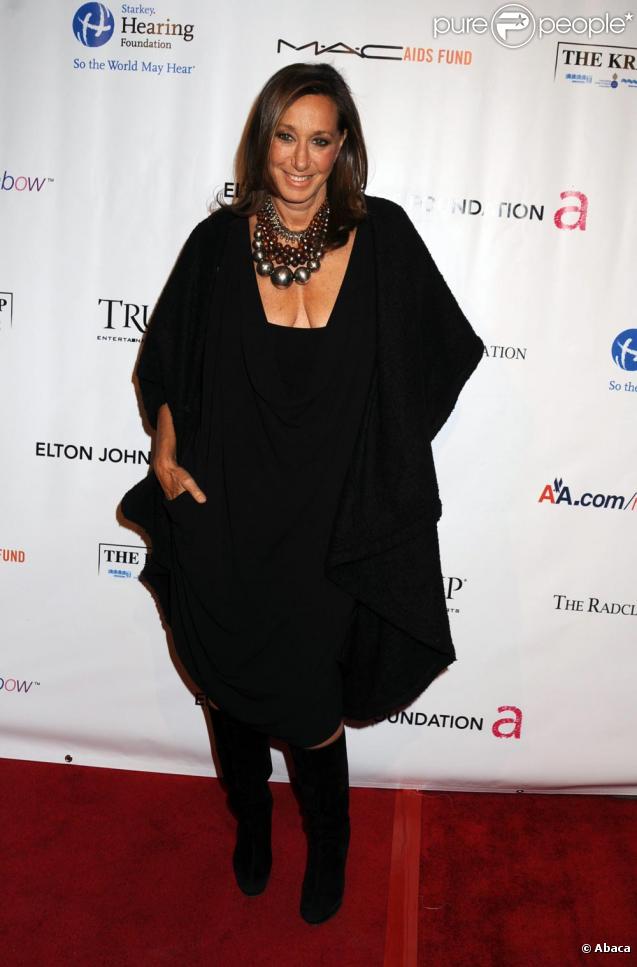Donna Karan à la soirée de charité d'Elton John à New York le 16/11/09