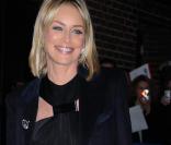 Sharon Stone à la sortie du show de David Letterman le 16/11/09